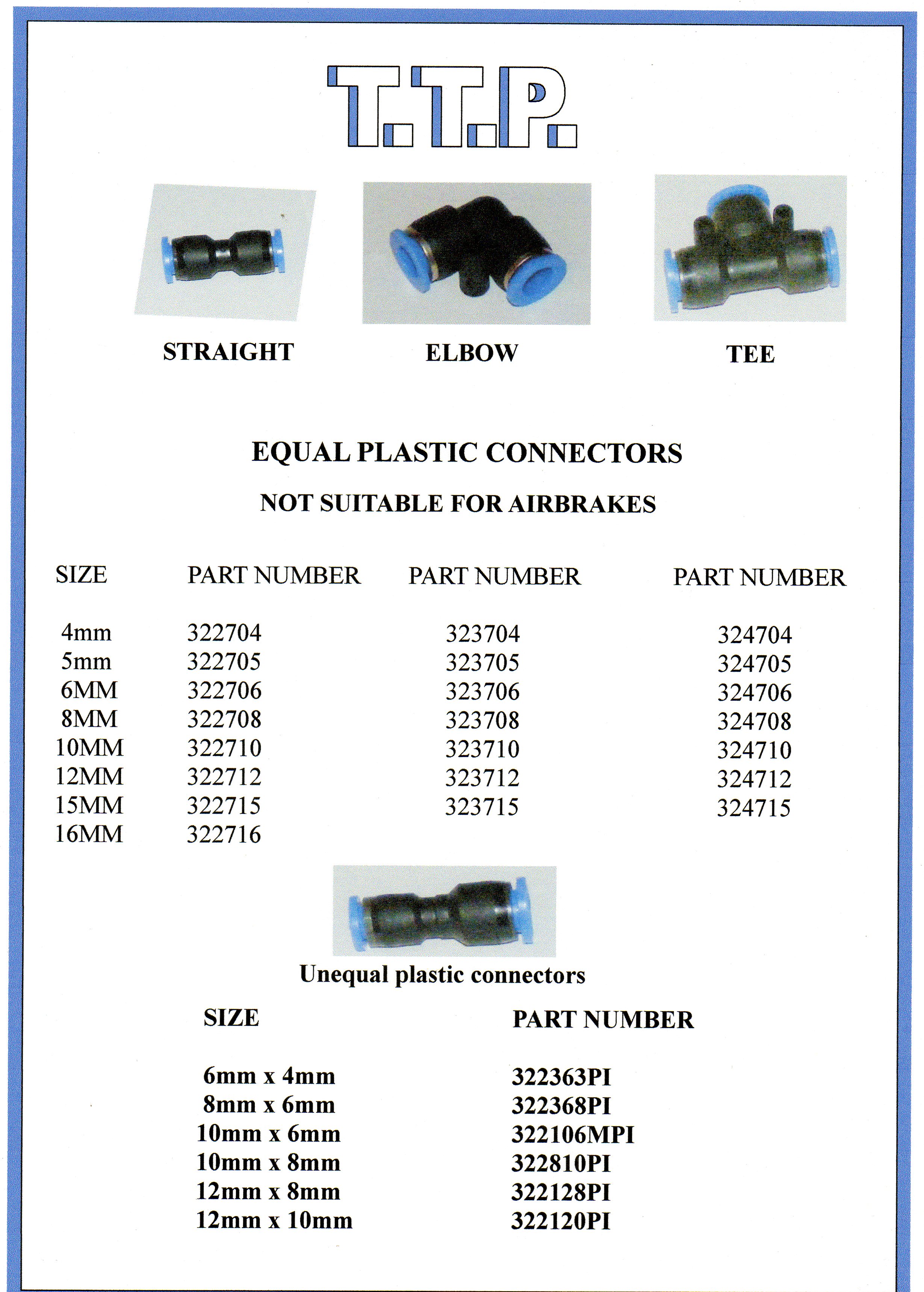 Truck & Trailer Plastic Connectors